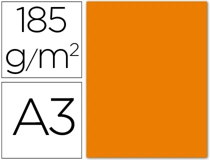 Guarro Cartulina Naranja 185 g, Formato DIN A3, Paquete de 50 Hojas, Color en Pasta, Superficie Satinada y Dura, Certificado FSC, para Dibujo y Manualidades Guarro Cartulina Naranja 185 g, Formato DIN A3, Paquete de 50 Hojas, Color en Pasta, Superficie Satinada y Dura, Certificado FSC, para Dibujo y Manualidades