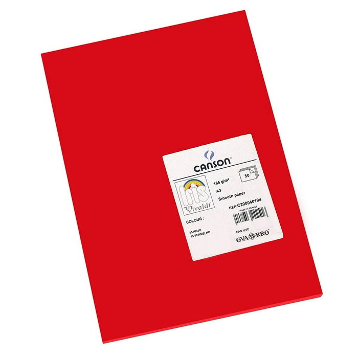 Guarro Cartulina Din A3 Rojo 185 g 50 Hojas Guarro Cartulina Din A3 Rojo 185 g 50 Hojas