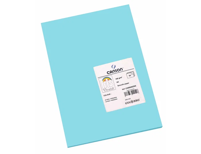 Guarro Cartulina Din A3 Azul Turquesa 185 g (50 hojas)