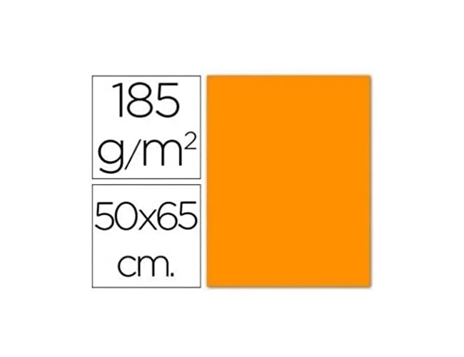 Iris Cartulina Naranja 50x65cm 185g - 25 Unidades