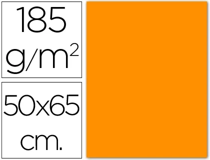 Guarro Cartulina Naranja 50x65 cm 185 g - 25 unidades Guarro Cartulina Naranja 50x65 cm 185 g - 25 unidades