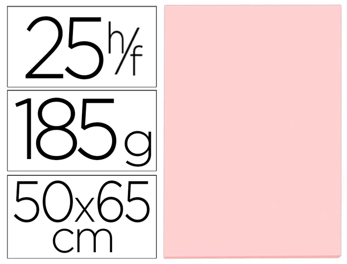 Guarro Cartulina Rosa 50x65cm 185g Guarro Cartulina Rosa 50x65cm 185g