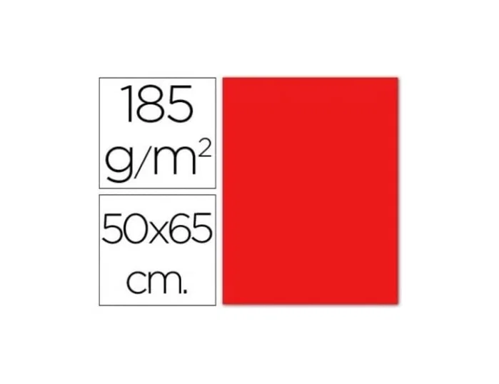 Guarro Cartulina Roja 50x65 cm 185g