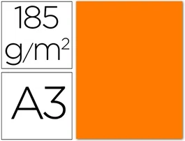 Guarro Cartulina Din A3 Naranja Fluorescente 185 Gr - Paquete 50 Hojas - Para Dibujo y Manualidades