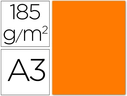 Guarro Cartulina Din A3 Naranja Fluorescente 185 Gr - Paquete 50 Hojas - Para Dibujo y Manualidades Guarro Cartulina Din A3 Naranja Fluorescente 185 Gr - Paquete 50 Hojas - Para Dibujo y Manualidades