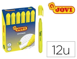 Jovi Marcador Fluorescente De Gel En Stick Amarillo Caja 12 Ud