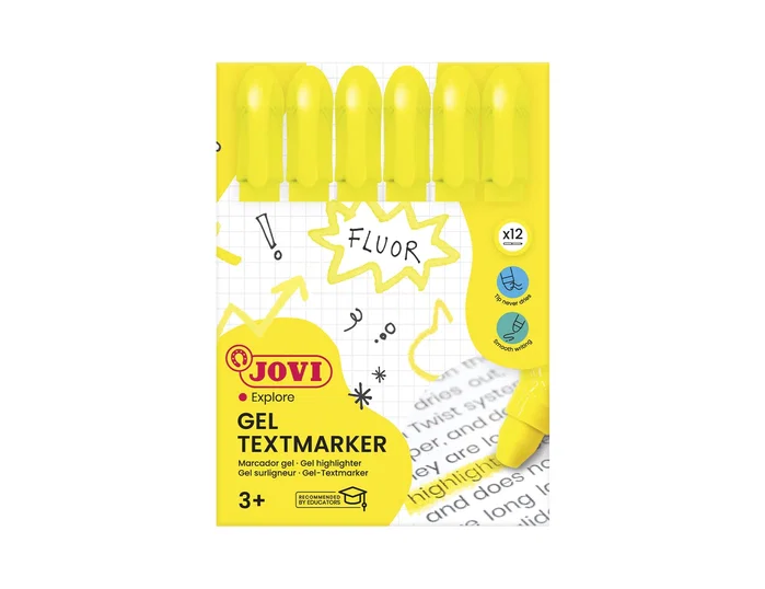 Jovi Marcador Gel Neón en Stick Amarillo Jovi Marcador Gel Neón en Stick Amarillo