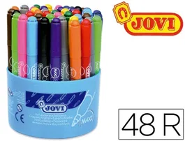 Jovi Rotuladores Maxi Colores Surtidos Bote 48 Unidades