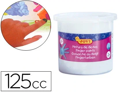 Jovi Pintura de Dedos Blanco Estuche de 5 Botes de 125 ml Jovi Pintura de Dedos Blanco Estuche de 5 Botes de 125 ml