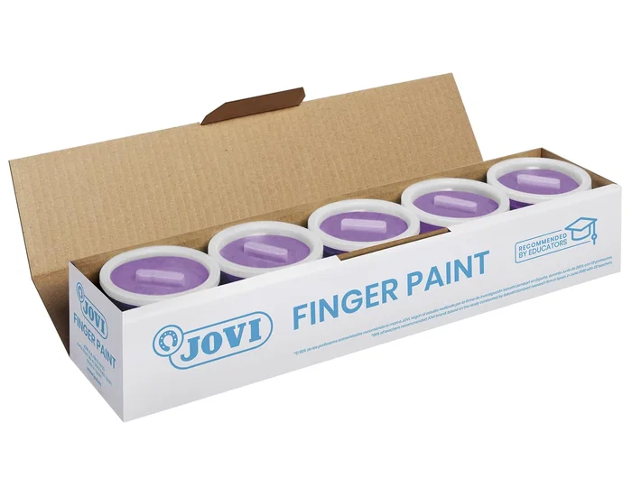 Jovi Pintura de Dedos Violeta 125 cc - Estuche de 5 botes