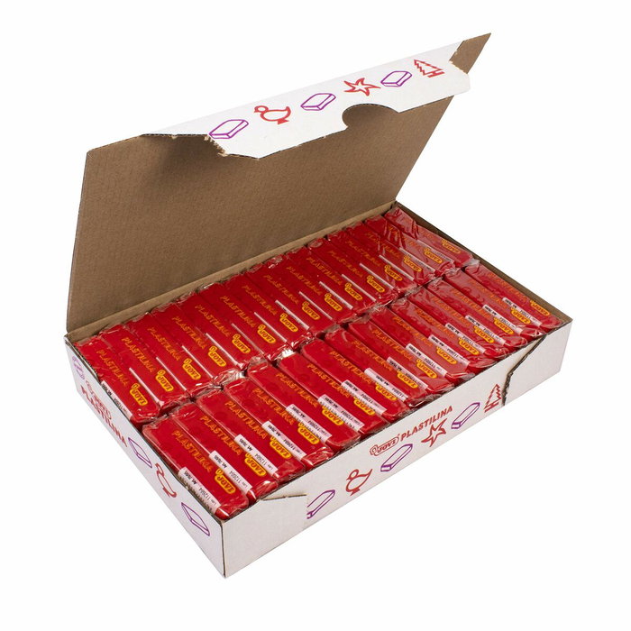 JOVI Plastilina School Pastilla Roja 50 g Caja de 30