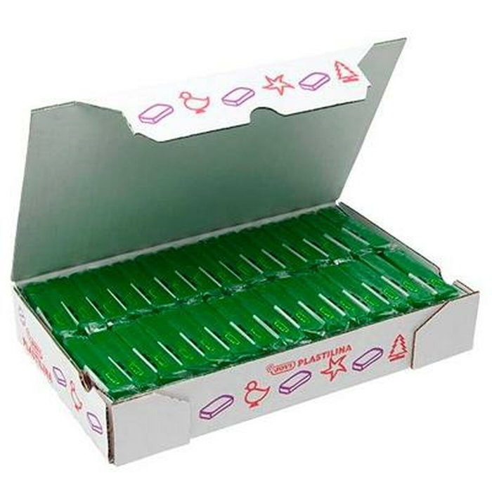 JOVI Plastilina School Verde Oscuro Caja de 30 Pastillas de 50 g