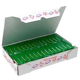 Jovi Plastilina School Pastilla 50 gr Verde Oscuro Caja 30 Ud