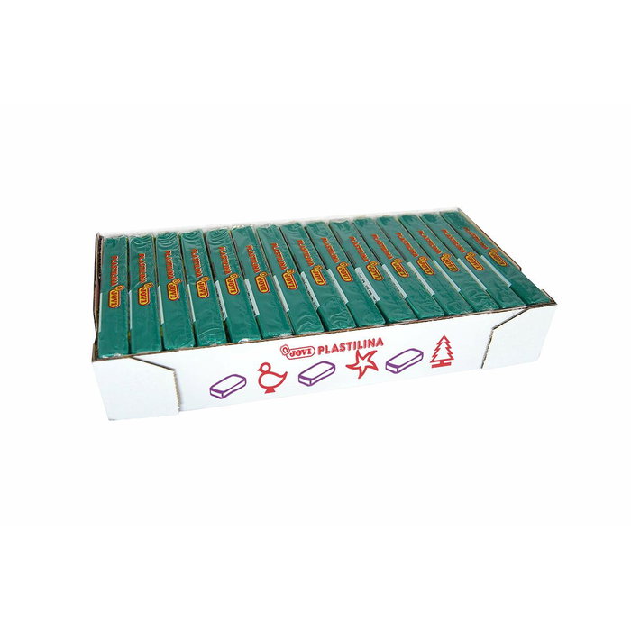 Jovi Plastilina School Pastilla Verde Oscuro Caja de 15 Unidades