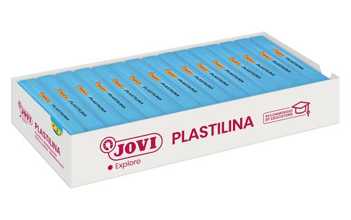 Jovi Plastilina School Azul Claro Caja de 15 Pastillas de 150 g