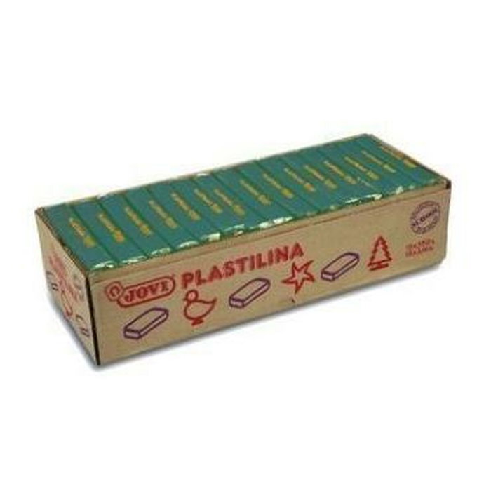 Jovi Plastilina Pastilla Verde Oscuro Caja de 15 Unidades