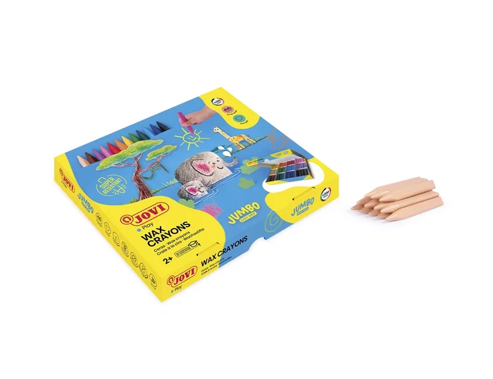 Jovi Jovicolor Triwax Ceras Triangulares de 12 Colores Surtidos, Caja de 300 Unidades Jovi Jovicolor Triwax Ceras Triangulares de 12 Colores Surtidos, Caja de 300 Unidades