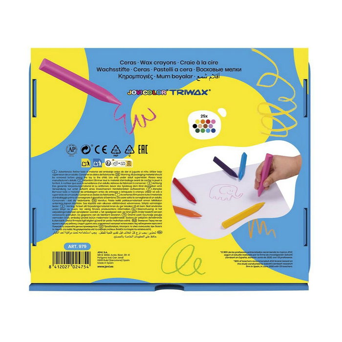 Jovi Triwax Ceras de Colores Surtidos Caja de 300 Unidades