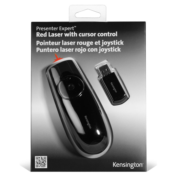 Kensington Expert Presentador Inalámbrico con Control de Cursor y Láser Rojo Kensington Expert Presentador Inalámbrico con Control de Cursor y Láser Rojo
