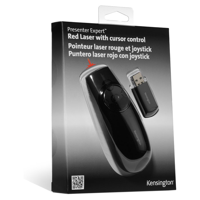 Kensington Expert Presentador Inalámbrico con Control de Cursor y Láser Rojo Kensington Expert Presentador Inalámbrico con Control de Cursor y Láser Rojo