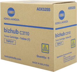 Konica Minolta TNP51Y Amarillo A0X5255 para Bizhub C3110