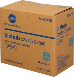 Konica Minolta TNP48C Tóner Cian Compatible - A5X0450, Rendimiento Hasta 10,000 Páginas