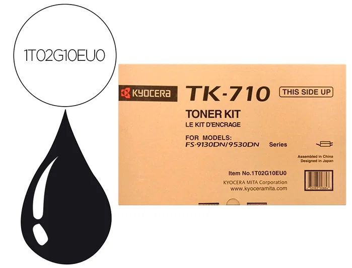 Kyocera TK-710 Tóner Negro Original para FS-9130DN/9530DN