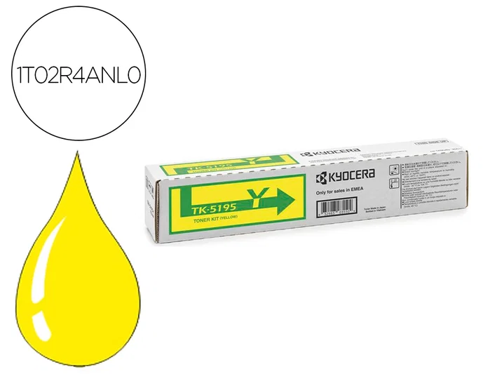 Kyocera TK-5195Y Cartucho de Tóner Amarillo Kyocera TK-5195Y Cartucho de Tóner Amarillo