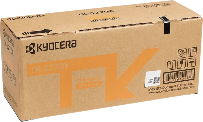 Kyocera TK-5270Y Tóner amarillo original (1T02TVANL0) para 6.000 páginas Kyocera TK-5270Y Tóner amarillo original (1T02TVANL0) para 6.000 páginas