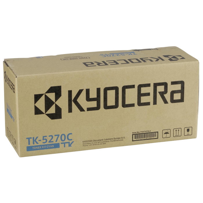 Kyocera TK-5270C Cian, Tóner Original de 6.000 páginas para ECOSYS M6230cidn/M6630cidn/P6230cdn