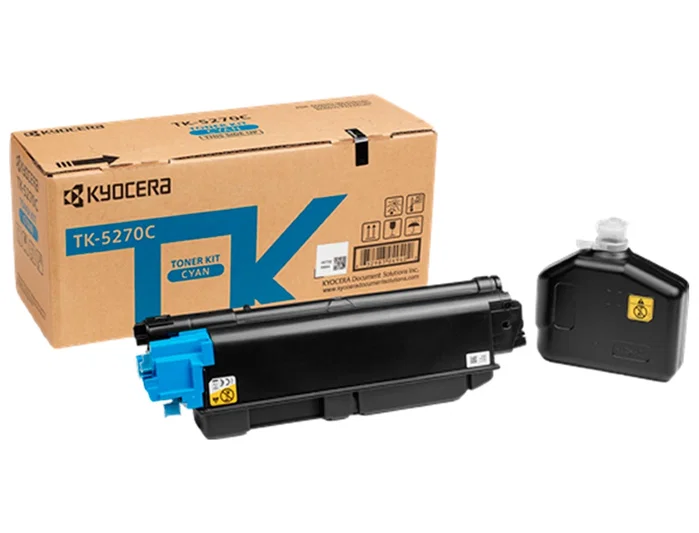 Kyocera TK-5270C Cian, Tóner Original de 6.000 páginas para ECOSYS M6230cidn/M6630cidn/P6230cdn