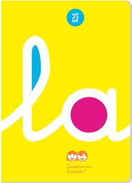 LAMELA Pack de 5 Libretas A4 50 Hojas Cuadrovía 2,5 mm Colores Surtidos Flúo