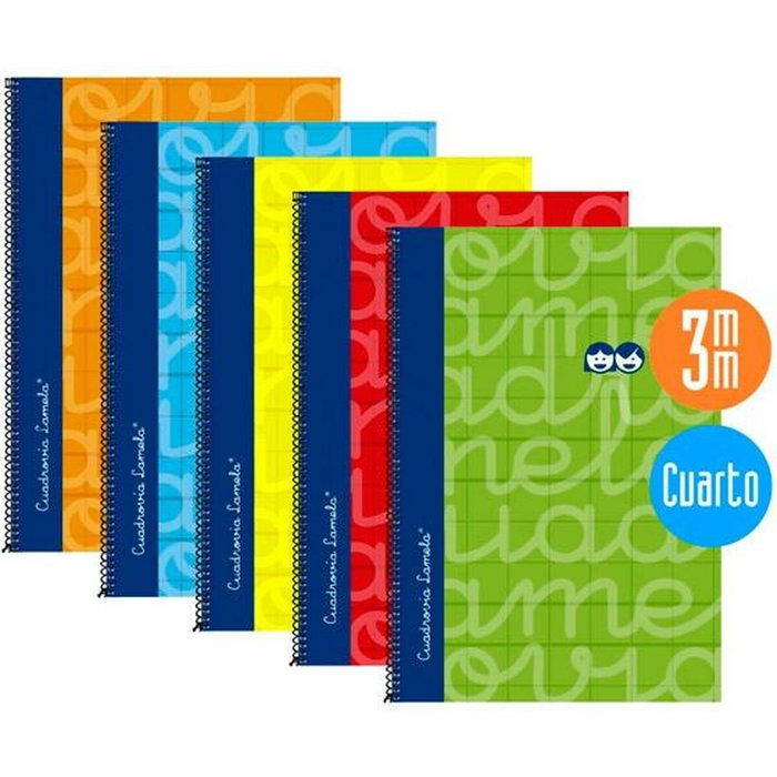 Lamela Cuaderno Espiral 4º 80H 70gr Cuadro Vía 3mm c/Margen - Pack de 5 unidades Lamela Cuaderno Espiral 4º 80H 70gr Cuadro Vía 3mm c/Margen - Pack de 5 unidades