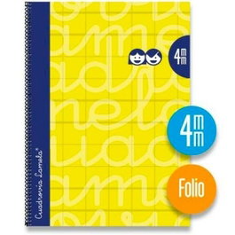 Lamela Cuaderno Espiral Folio 80 Hojas Cuadrícula 4mm Amarillo Pack 5u. Regards to the product type category label, it is a spiral notebook.