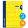 Lamela Cuaderno Espiral Folio 80H 90gr Cuadrovía 3mm Amarillo Paquete 5u