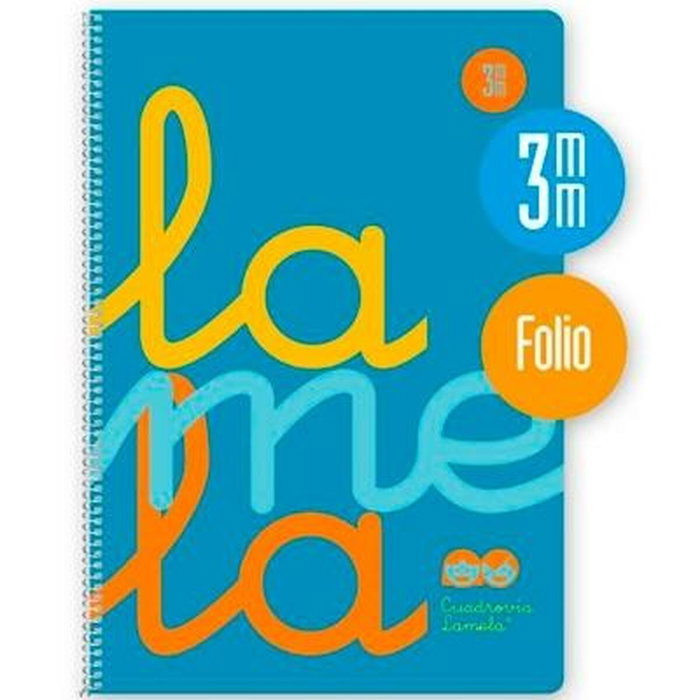 Lamela Set de 5 Cuadernos Espiral Folio 80H 90gr Cuadrovía 3mm Azul Fluorescente Lamela Set de 5 Cuadernos Espiral Folio 80H 90gr Cuadrovía 3mm Azul Fluorescente