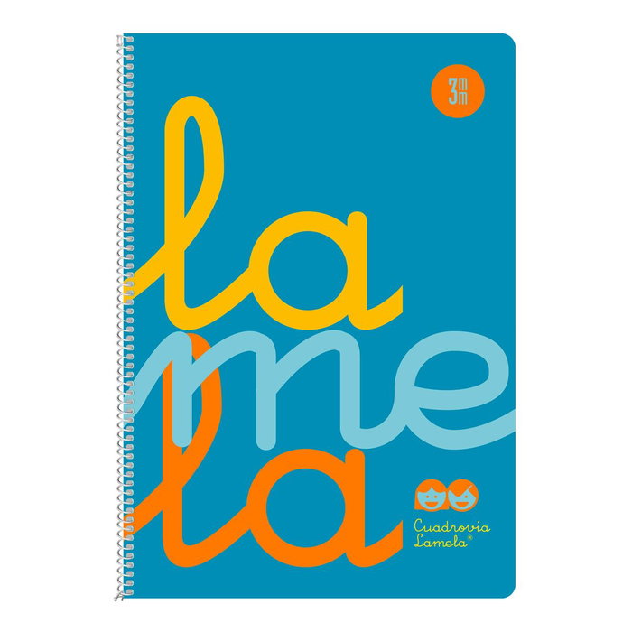 Lamela Set de 5 Cuadernos Espiral Folio 80H 90gr Cuadrovía 3mm Azul Fluorescente Lamela Set de 5 Cuadernos Espiral Folio 80H 90gr Cuadrovía 3mm Azul Fluorescente