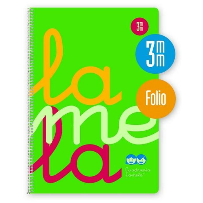 Lamela Set de 5 Cuadernos de Espiral Folio 80H 90gr Cuadrovía 3mm Verde Fluorescente Lamela Set de 5 Cuadernos de Espiral Folio 80H 90gr Cuadrovía 3mm Verde Fluorescente