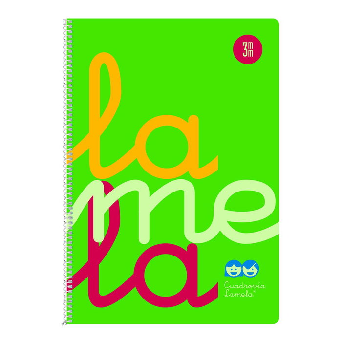Lamela Set de 5 Cuadernos de Espiral Folio 80H 90gr Cuadrovía 3mm Verde Fluorescente Lamela Set de 5 Cuadernos de Espiral Folio 80H 90gr Cuadrovía 3mm Verde Fluorescente