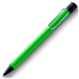 Lamy Bolígrafo Safari Green 213M Punta Media Tinta Azul Recargable Color Verde En Estuche