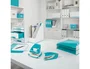 LEITZ WOW DUAL Portarrollos de sobremesa Turquesa/blanco