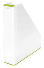 Revistero Plastico Leitz Wow Dual Verde Metalizado/Blanco
