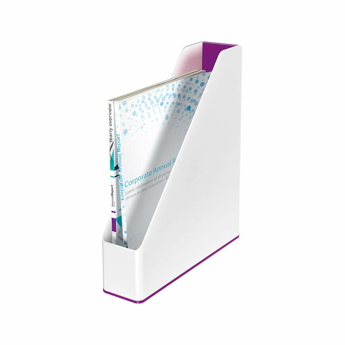 LEITZ WOW DUAL Revistero Plástico Violeta/Blanco