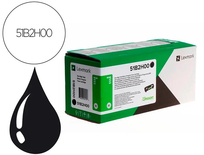 Lexmark 51B2H00 Cartucho de Tóner Negro XL