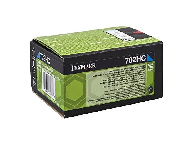 Lexmark 702HC Cyan 70C2HC0 Cartucho de Tóner de Alto Rendimiento