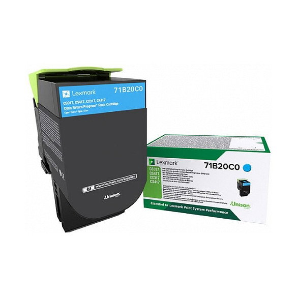 Lexmark 71B20C0 Cartucho de tóner Cian