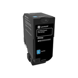 Lexmark 74C20C0 Cartucho de Tóner Cian