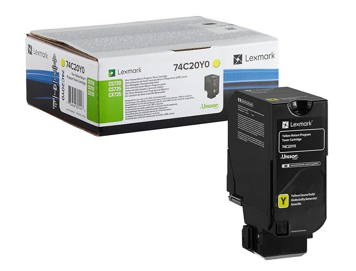 Lexmark 74C20Y0 Cartucho de Tóner Amarillo