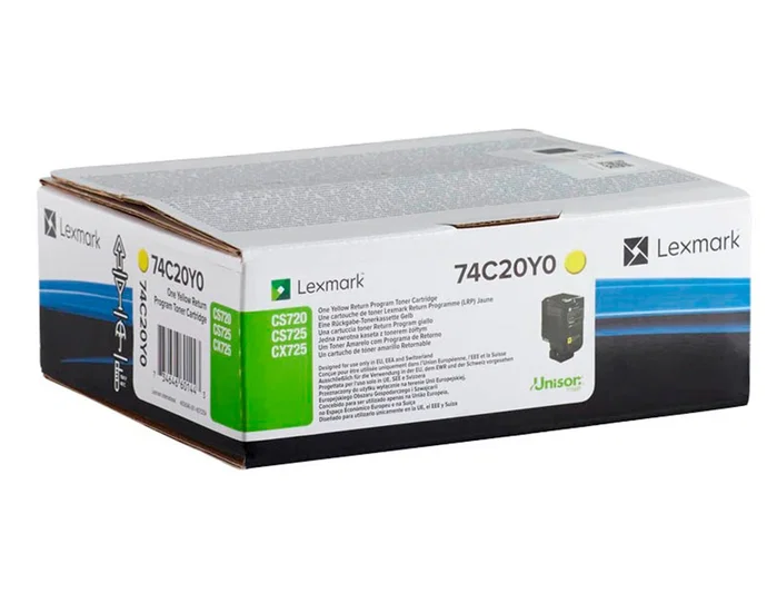 Lexmark 74C20Y0 Cartucho de Tóner Amarillo