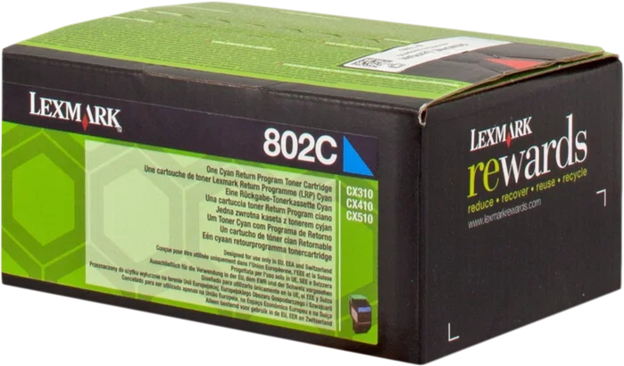 Lexmark 80C20C0 Tóner 802C Cian Original Lexmark 80C20C0 Tóner 802C Cian Original
